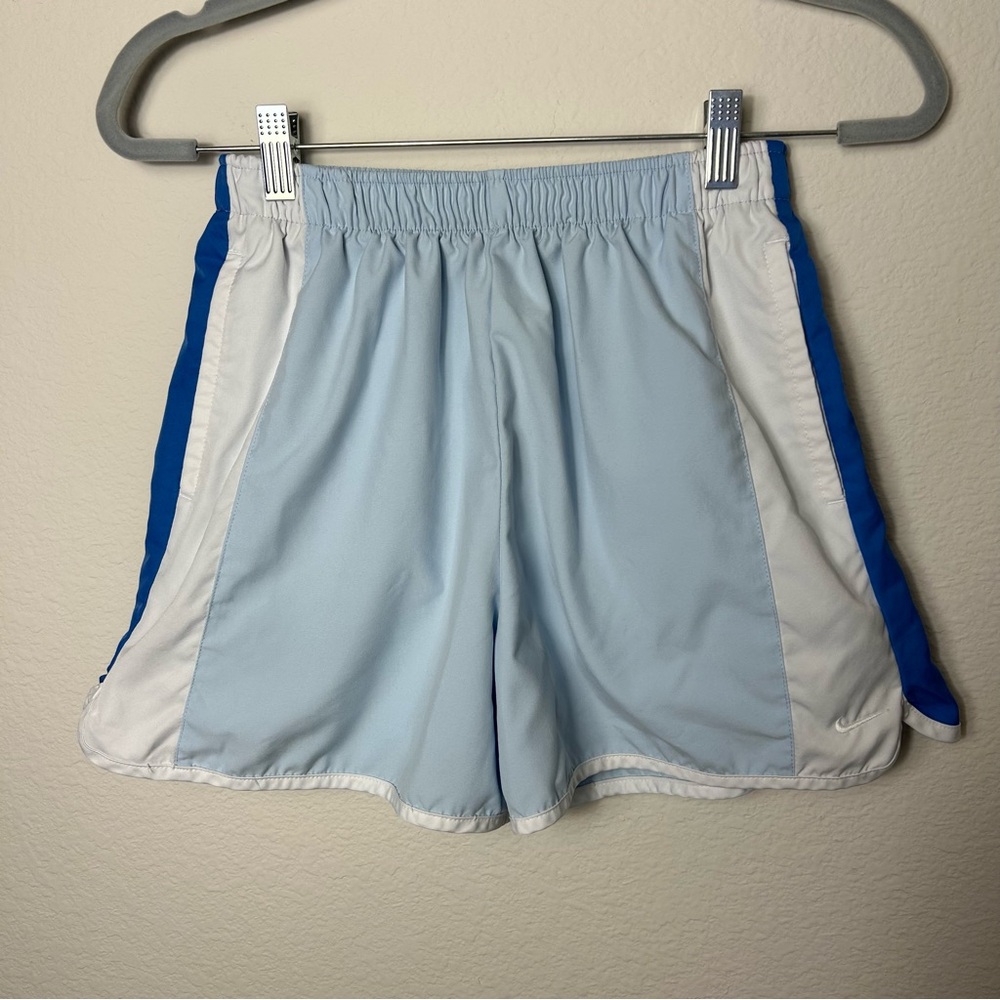 Vintage Nike Women's Blue and White Athletic Shorts